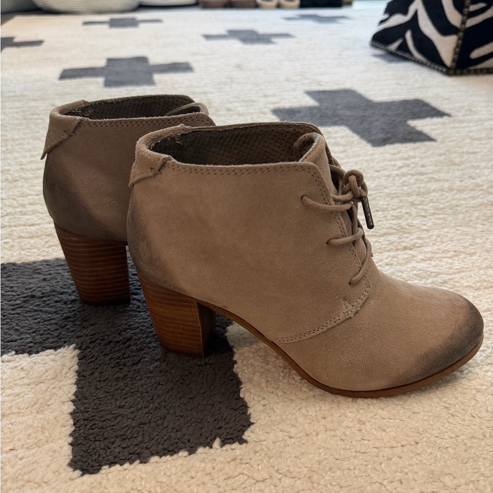 Toms Taupe Ankle Booties